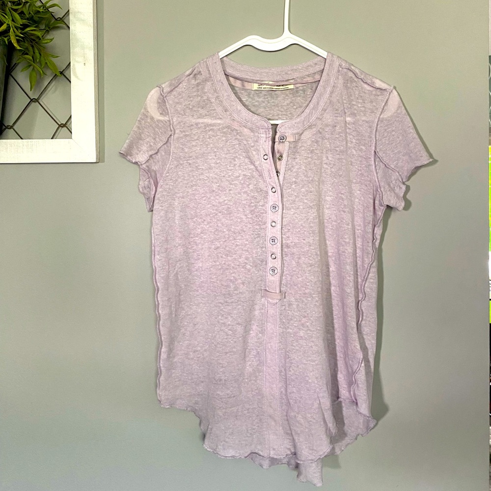 Lilac button up tshirt